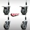 Service Caster 4'' SS Gray Poly Swivel 7/8'' Expanding Stem Caster Set 2 Total Lock Brakes, 4PK SCC-SSEXTTL20S414-PPUB-2-S-2-78 - alternate 4